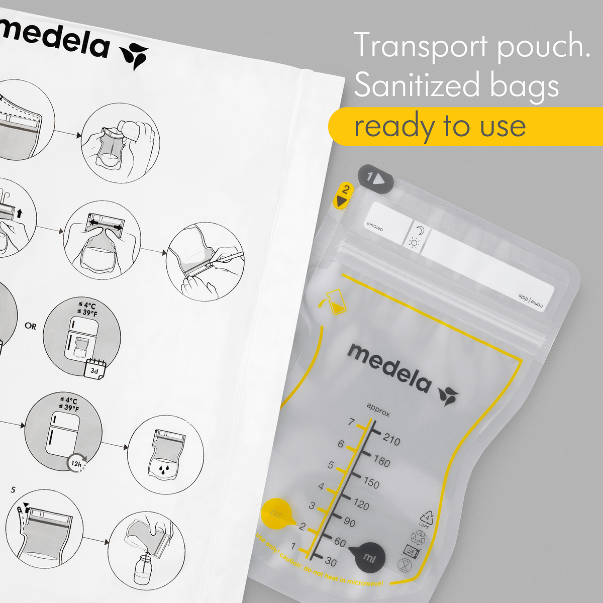 Medela Easy Pour Breast Milk Storage Bags (50ct)