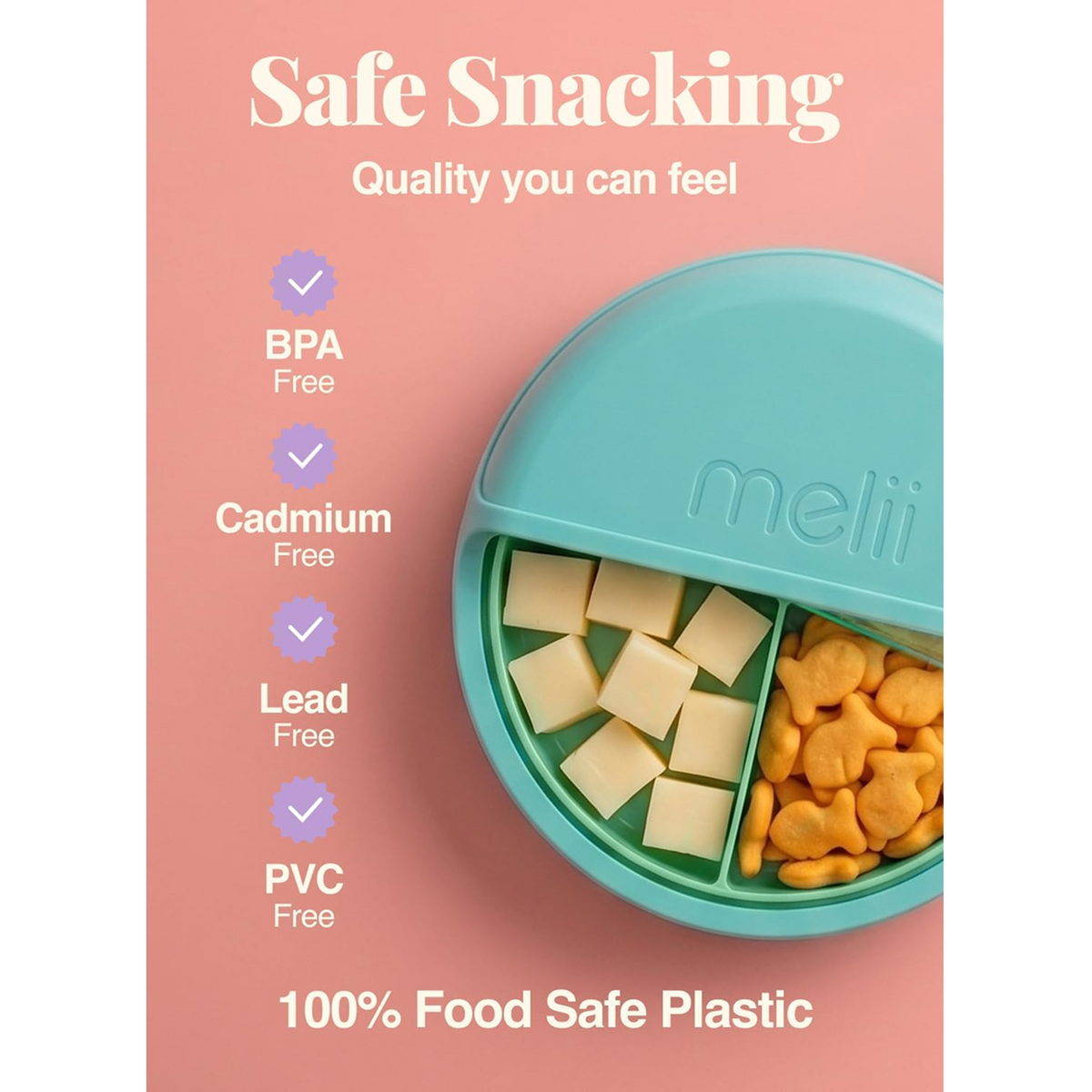 Melii Baby Spin Snack Container Blue