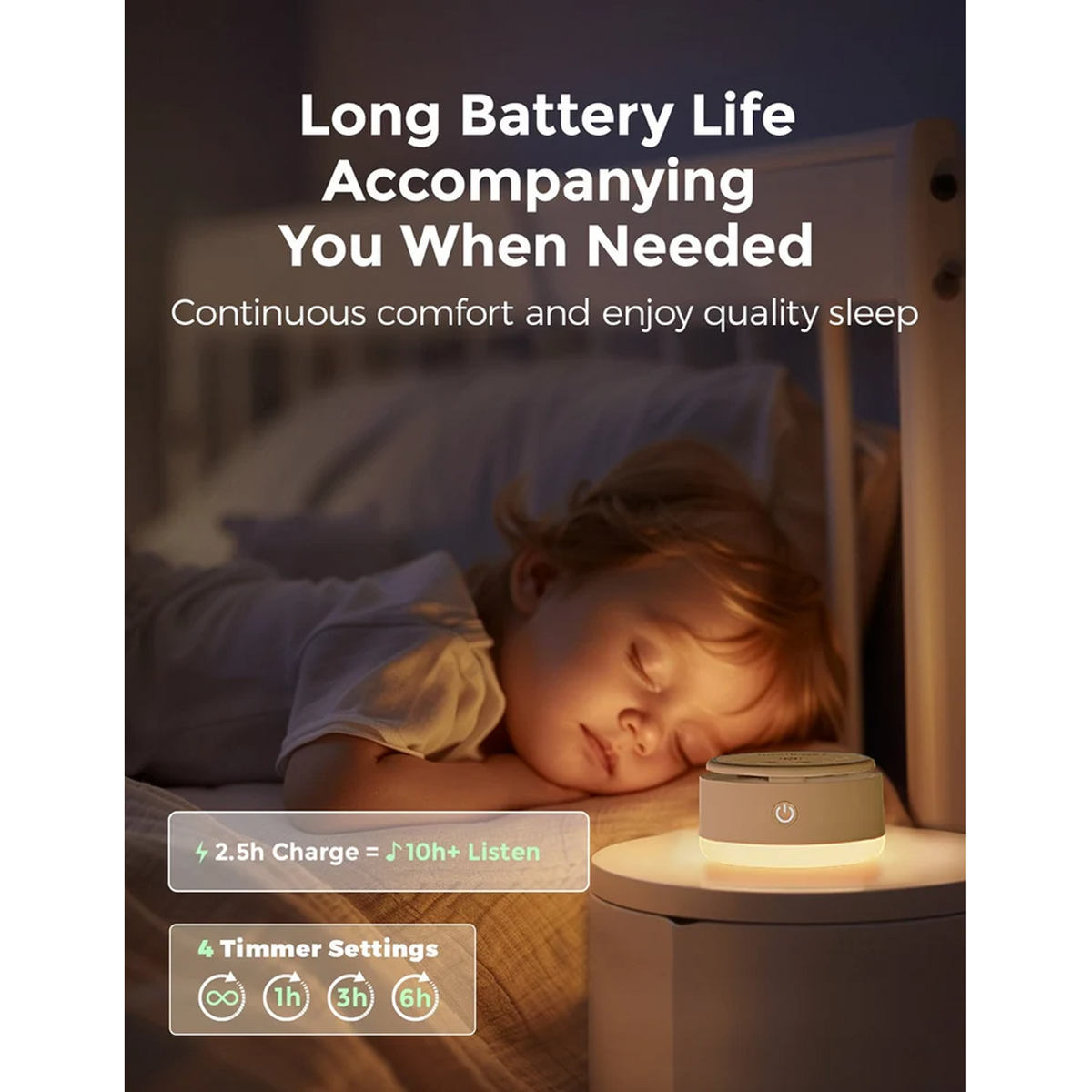 Momcozy Baby Sound Machine, Warm Light