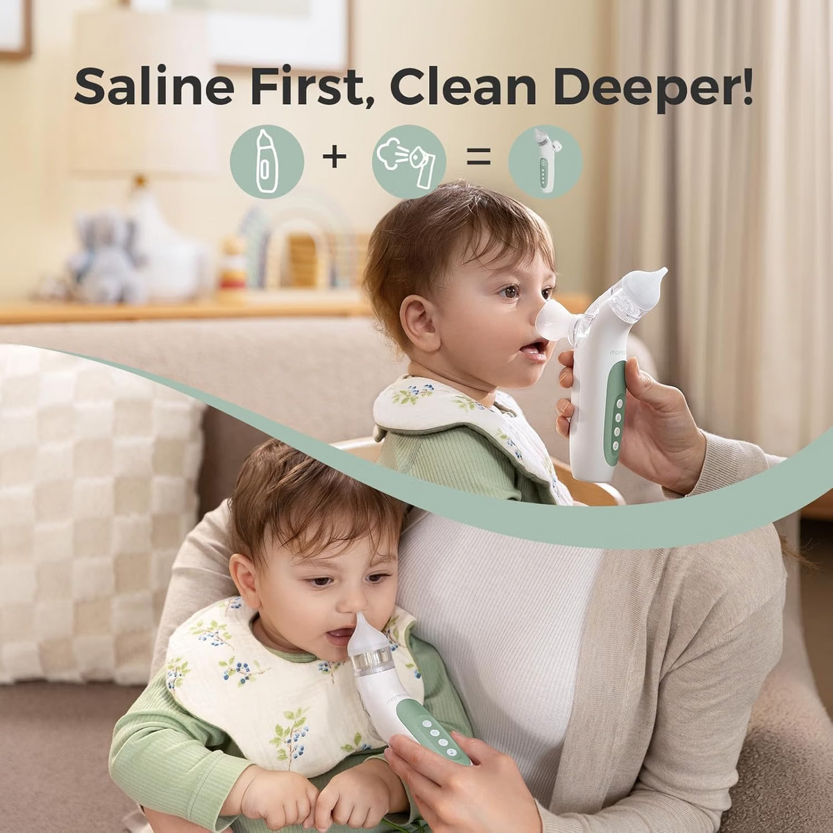 Momcozy BreezyClear™ 2-in-1 Spray & Suction Electric Nasal Aspirator