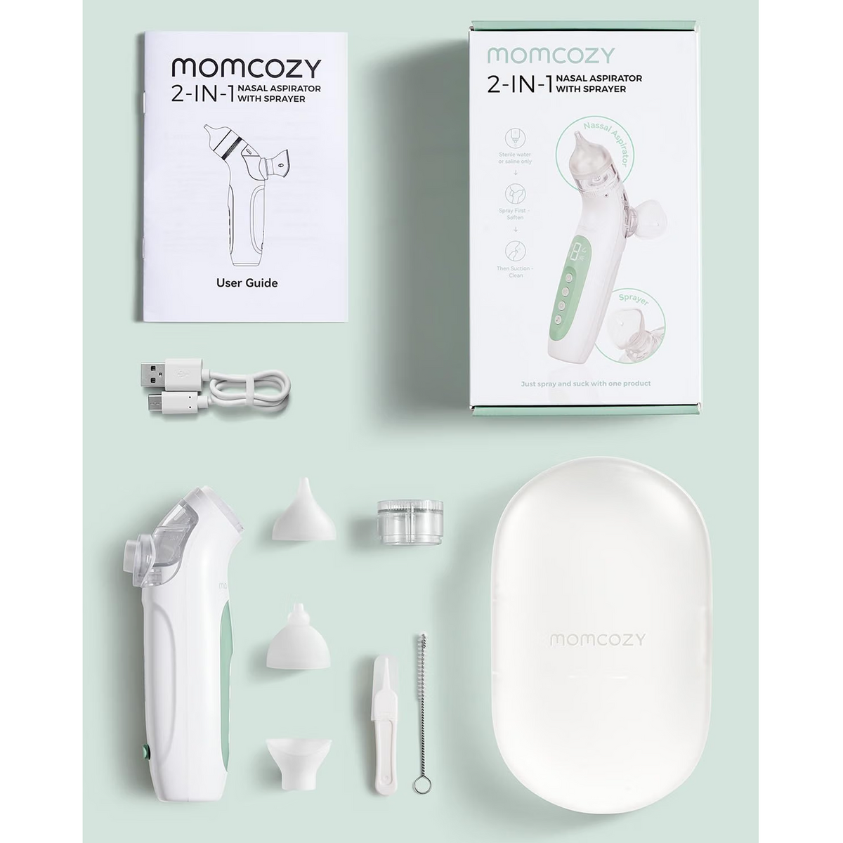 Momcozy BreezyClear™ 2-in-1 Spray & Suction Electric Nasal Aspirator