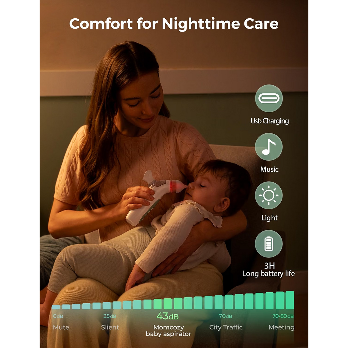 Momcozy BreezyClear™ 2-in-1 Spray & Suction Electric Nasal Aspirator