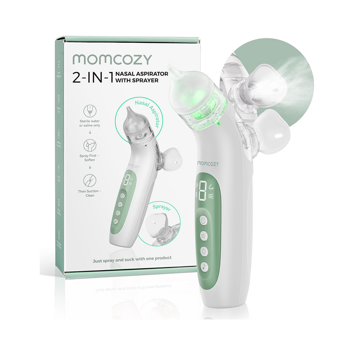 Momcozy BreezyClear™ 2-in-1 Spray & Suction Electric Nasal Aspirator