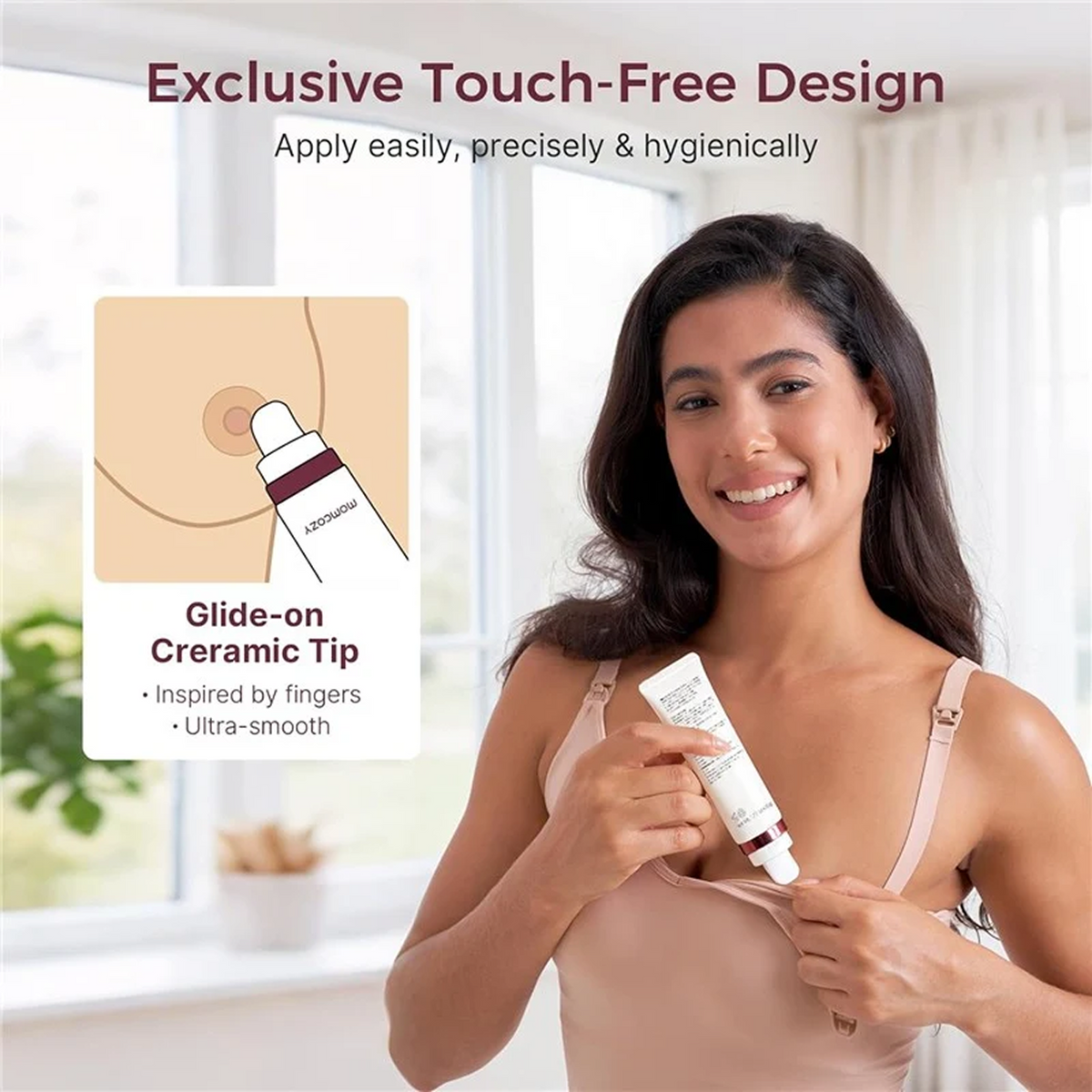 Momcozy ComfortNip Cooling Comfort & Touch Free Nipple Cream - 1.76oz