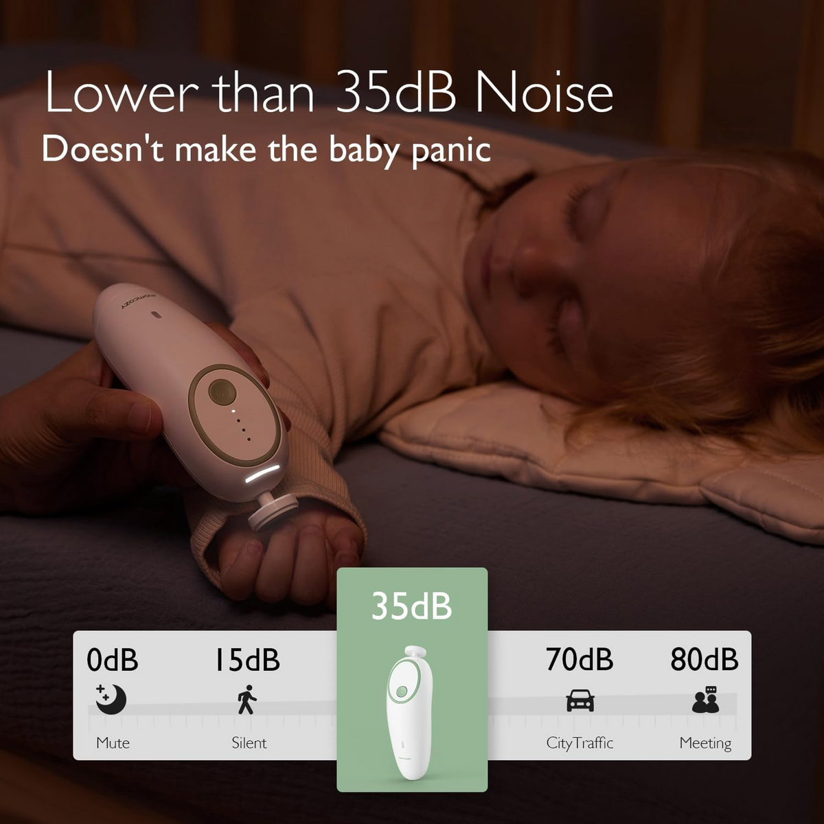 Momcozy Electric Baby Nail File NC02, Green