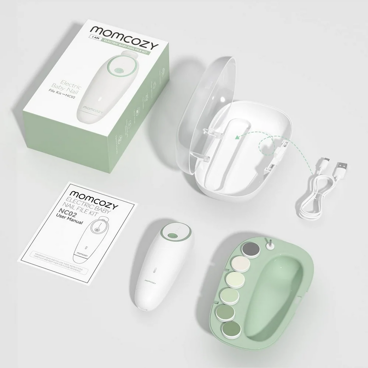 Momcozy Electric Baby Nail File NC02, Green