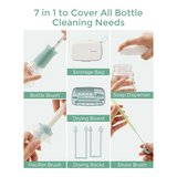 Momcozy 7-in-1 Baby Bottle Brush Set with Drying Rack
