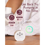 Momcozy S12 Pro Wearable Electric Breast Pump Hands-Free, 24mm, 2 PC, White