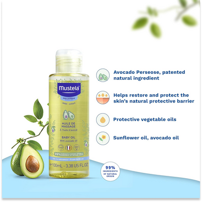 Mustela Baby Oil with Avocado - 100ml