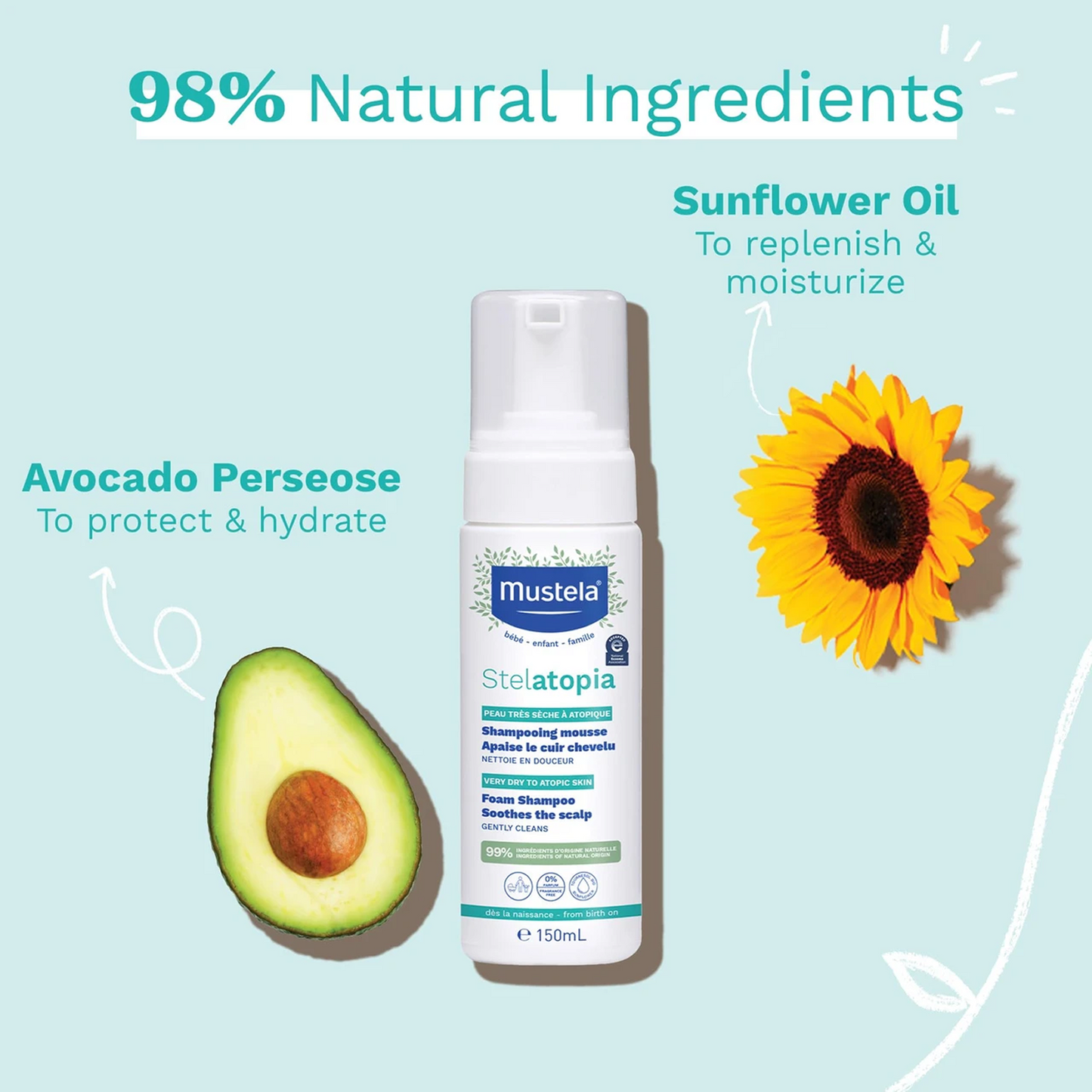 Mustela Stelatopia Foam Shampoo