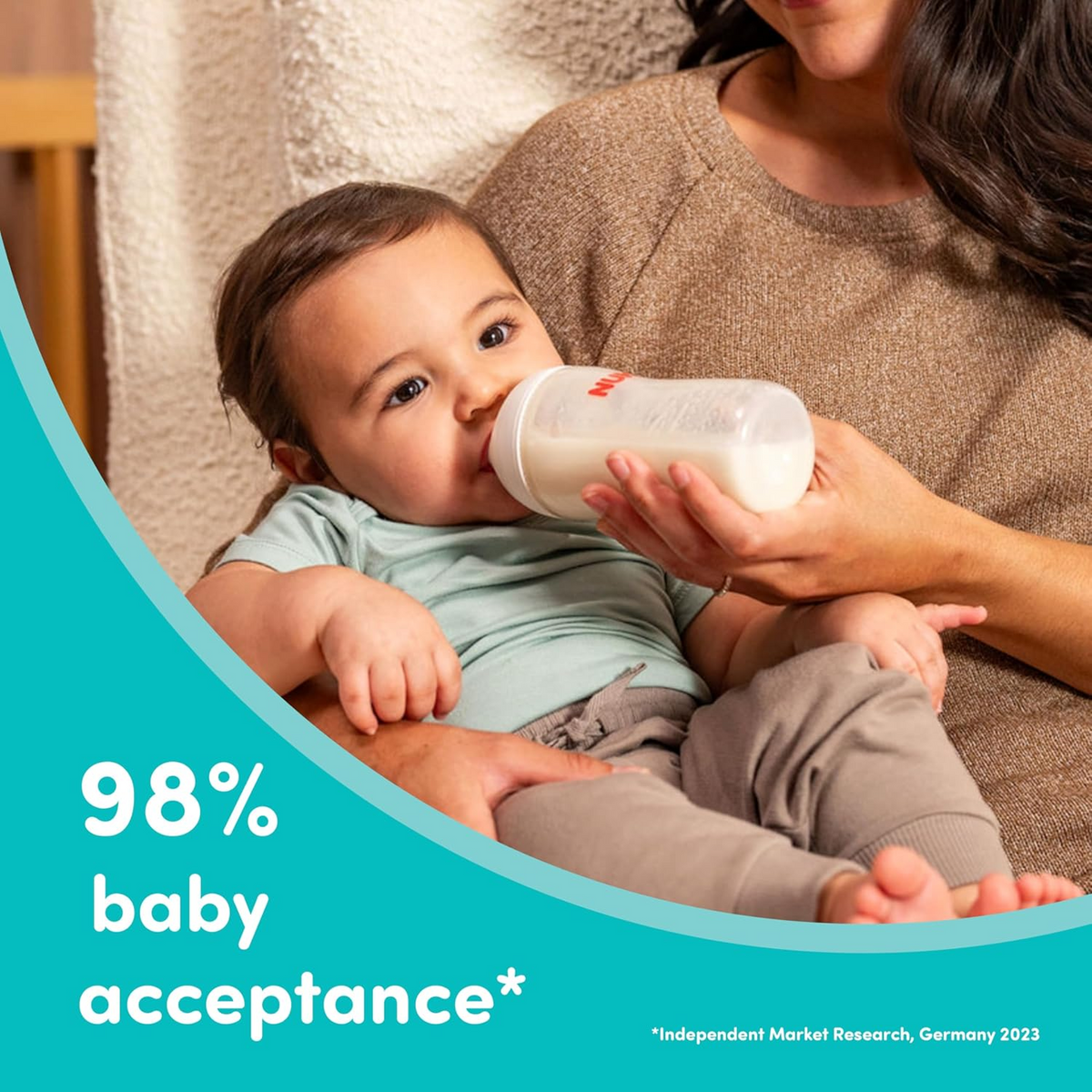 NUK Perfect Match Natural + Anti-Colic Bottle, 5 oz, 2-Pack