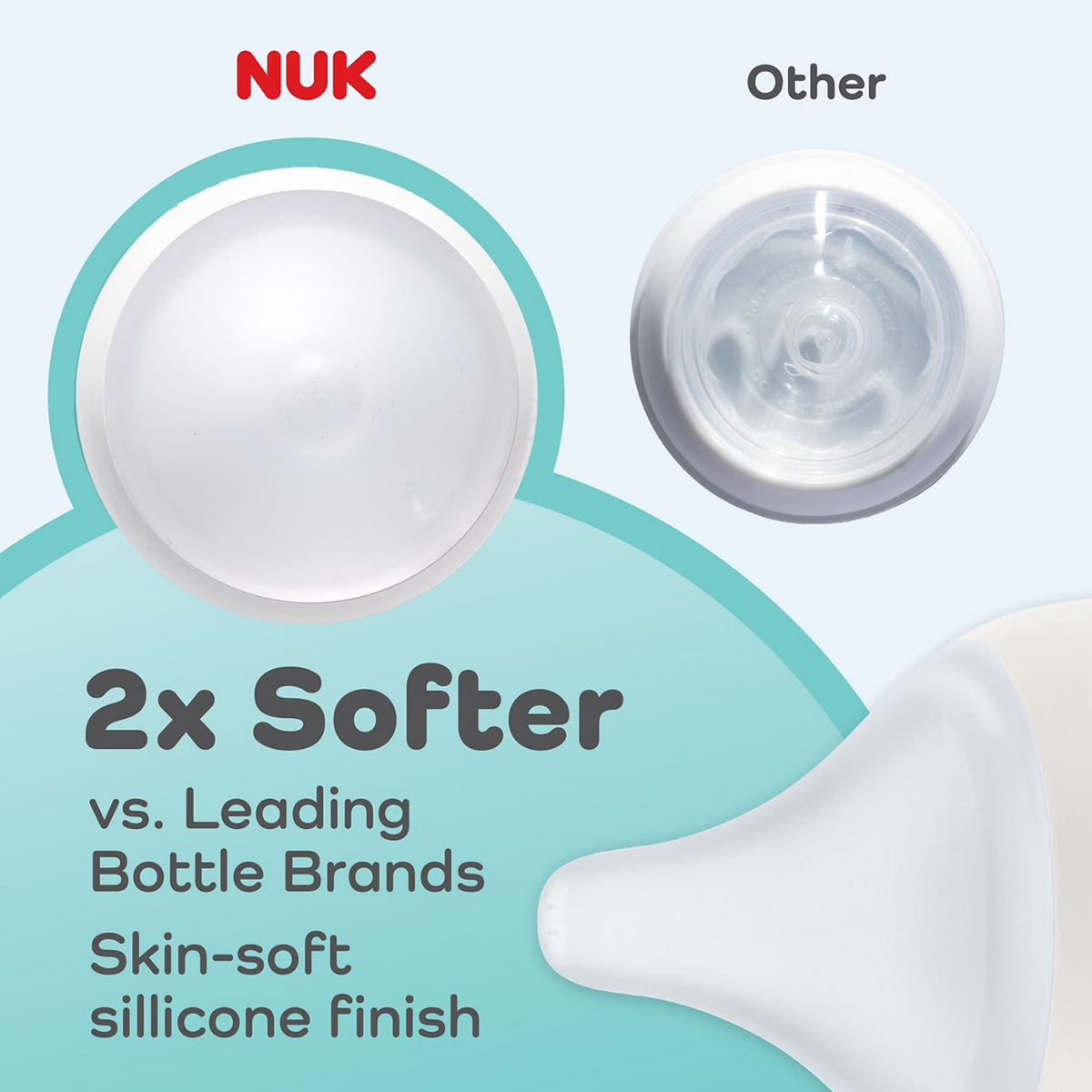 NUK Perfect Match Slow Flow 0m+ Nipple, 2-pack
