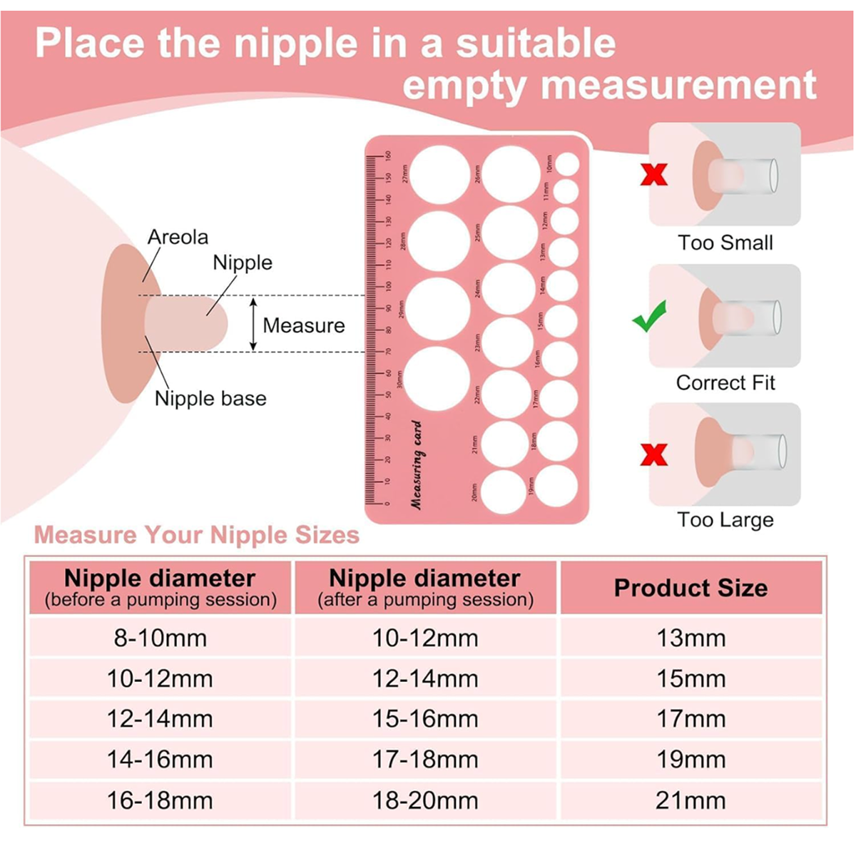 Silicone Nipple Ruler