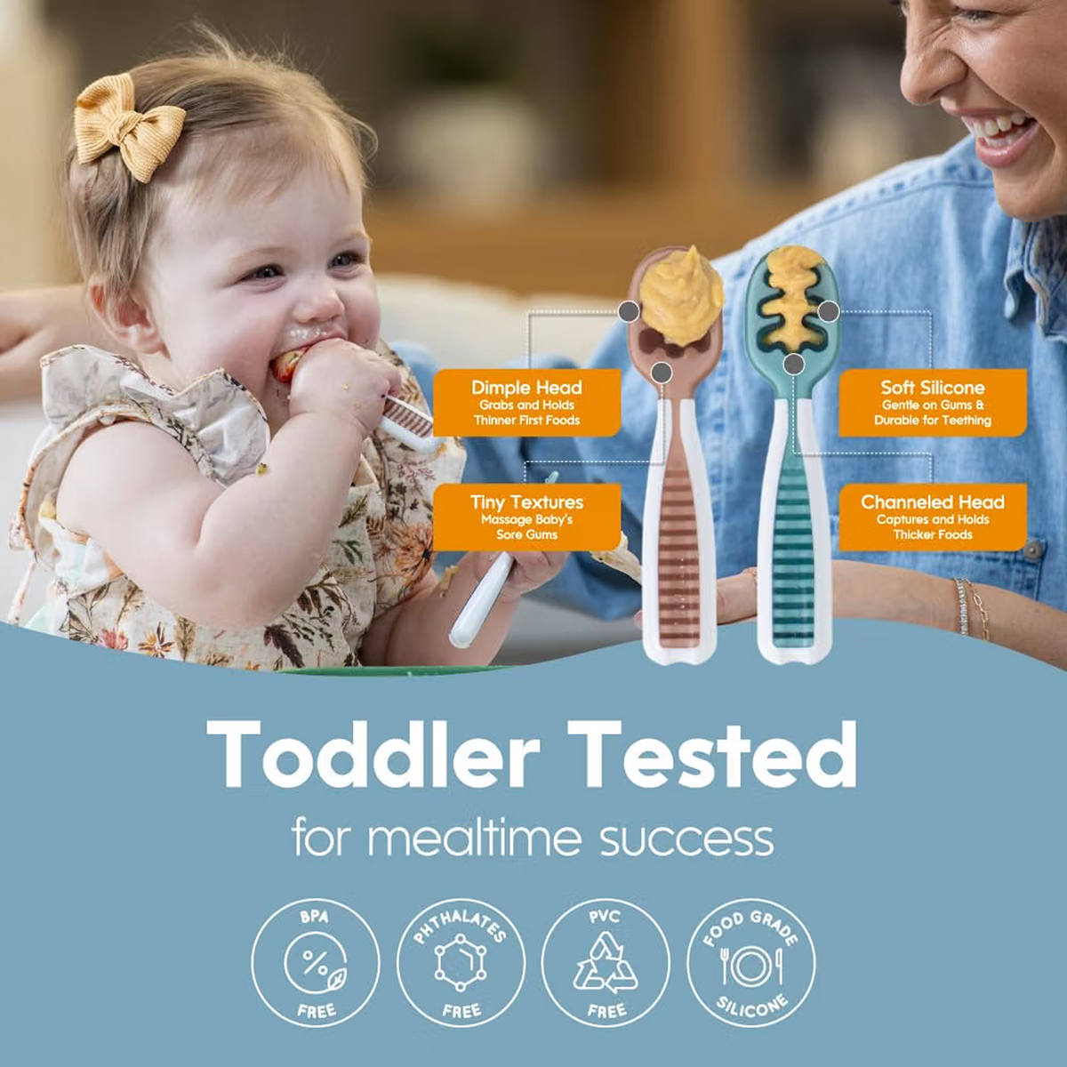 Feeding Littles x NumNum GOOtensils™s, 3-Pack Neutral Tones