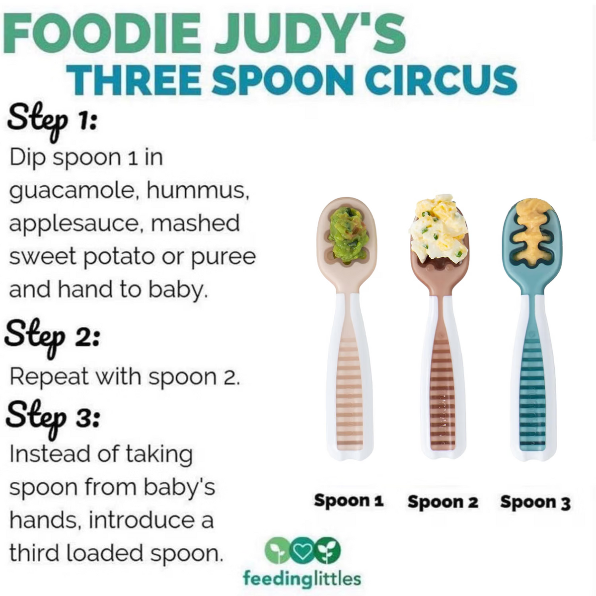 Feeding Littles x NumNum GOOtensils™s, 3-Pack Neutral Tones