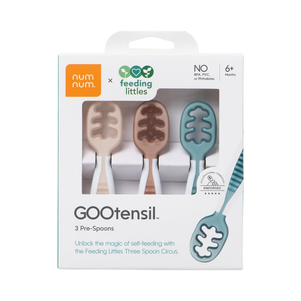 Feeding Littles x NumNum GOOtensils™s, 3-Pack Neutral Tones