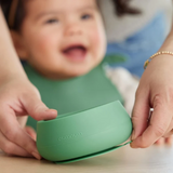 NumNum Suction Bowl + GOOtensils™ Set | Baby Feeding Starter Kit Green/Blue