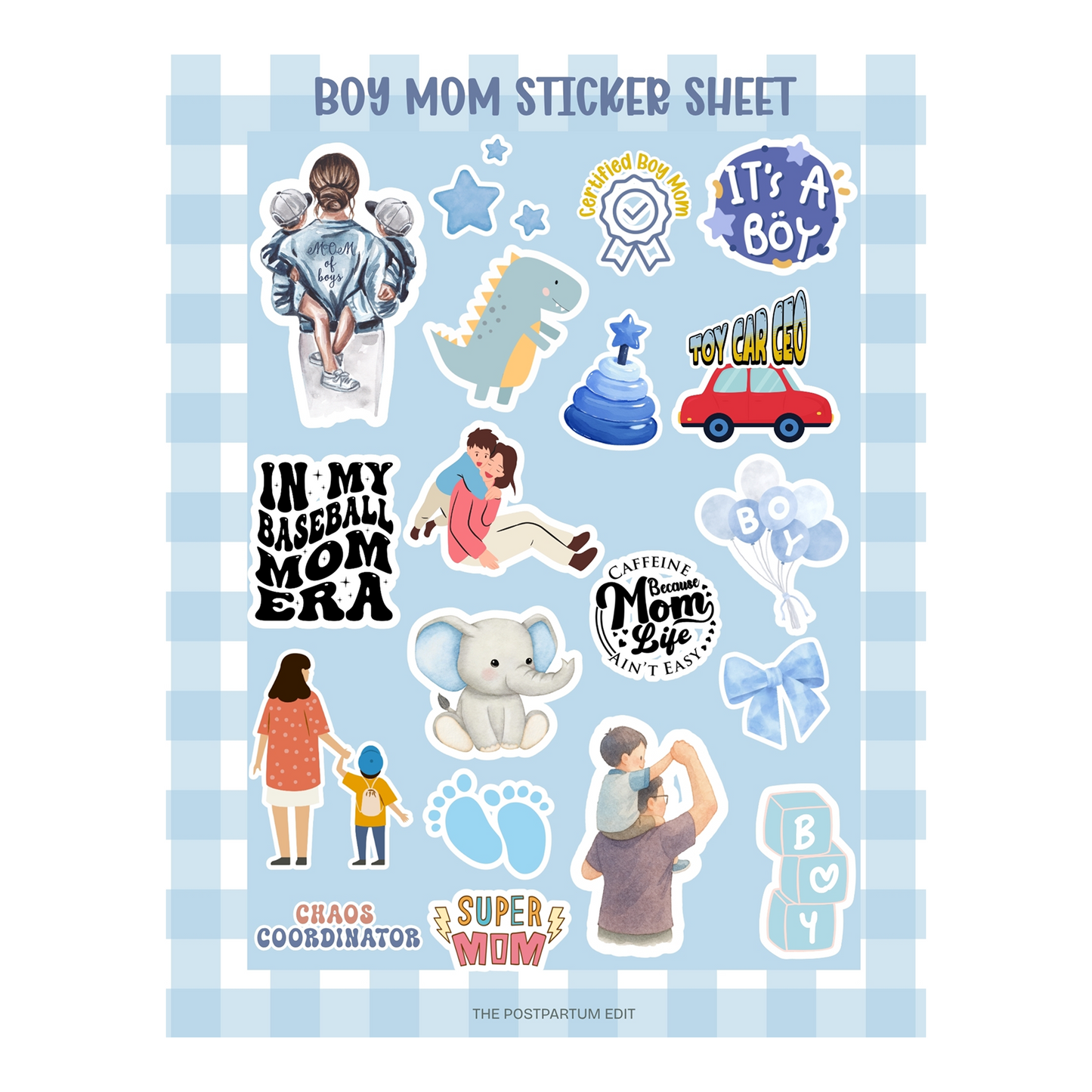 Boy Mom Sticker Sheet