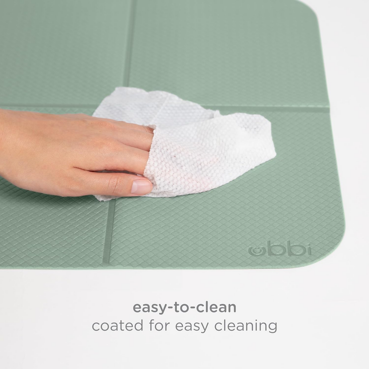 Ubbi On-The-Go Changing Baby Mat with Carrying Bag, Sage Green