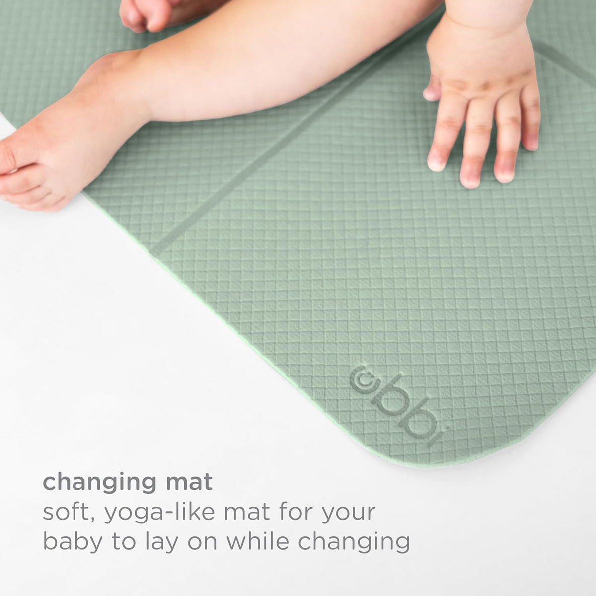 Ubbi On-The-Go Changing Baby Mat with Carrying Bag, Sage Green