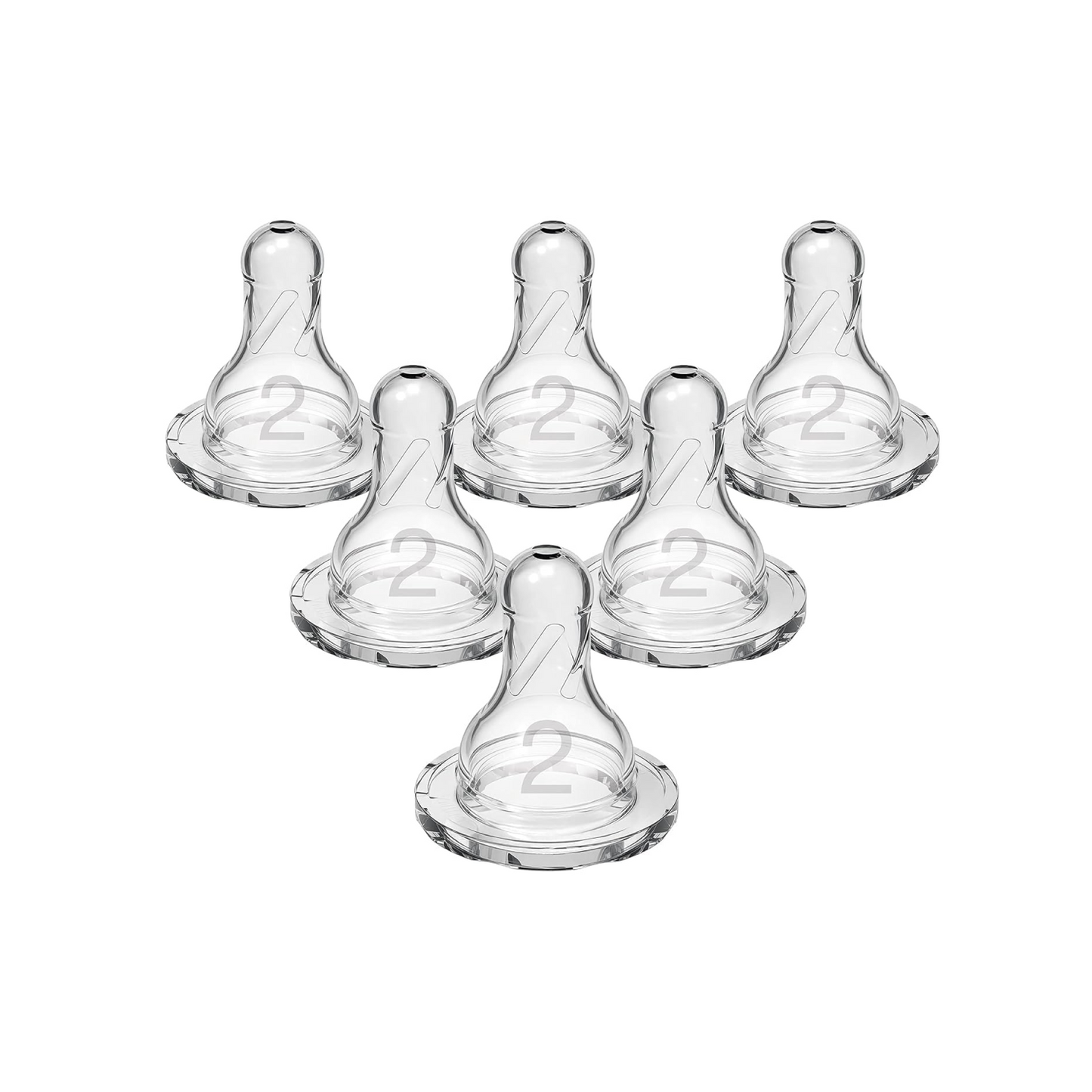 Level 2 Silicone Narrow Options+ Nipple - Pack of 6