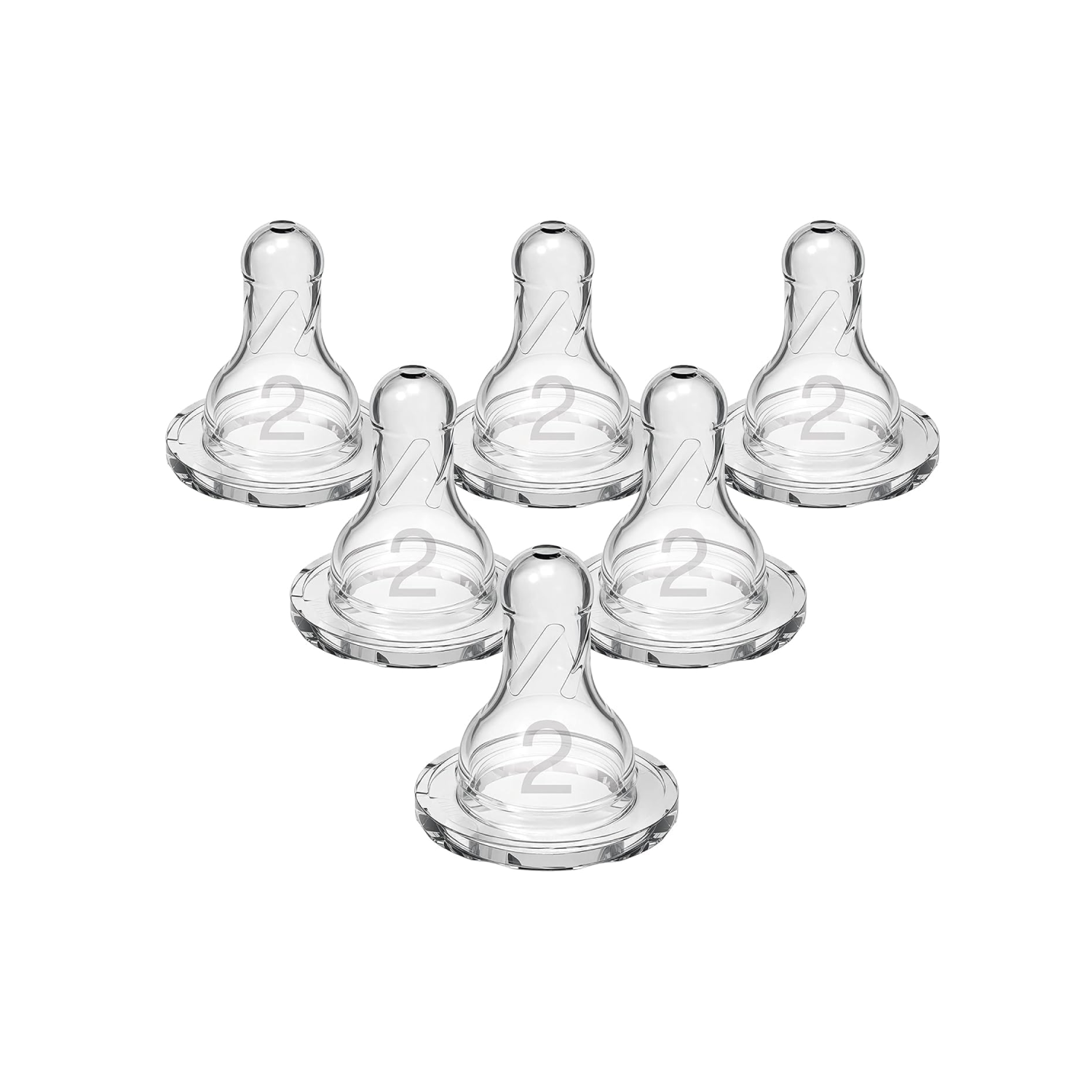 Level 2 Silicone Narrow Options+ Nipple - Pack of 6