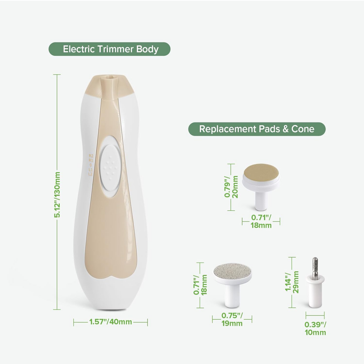 Haakaa Nail Trimmer Electric with Extra 4 Replacement Pads