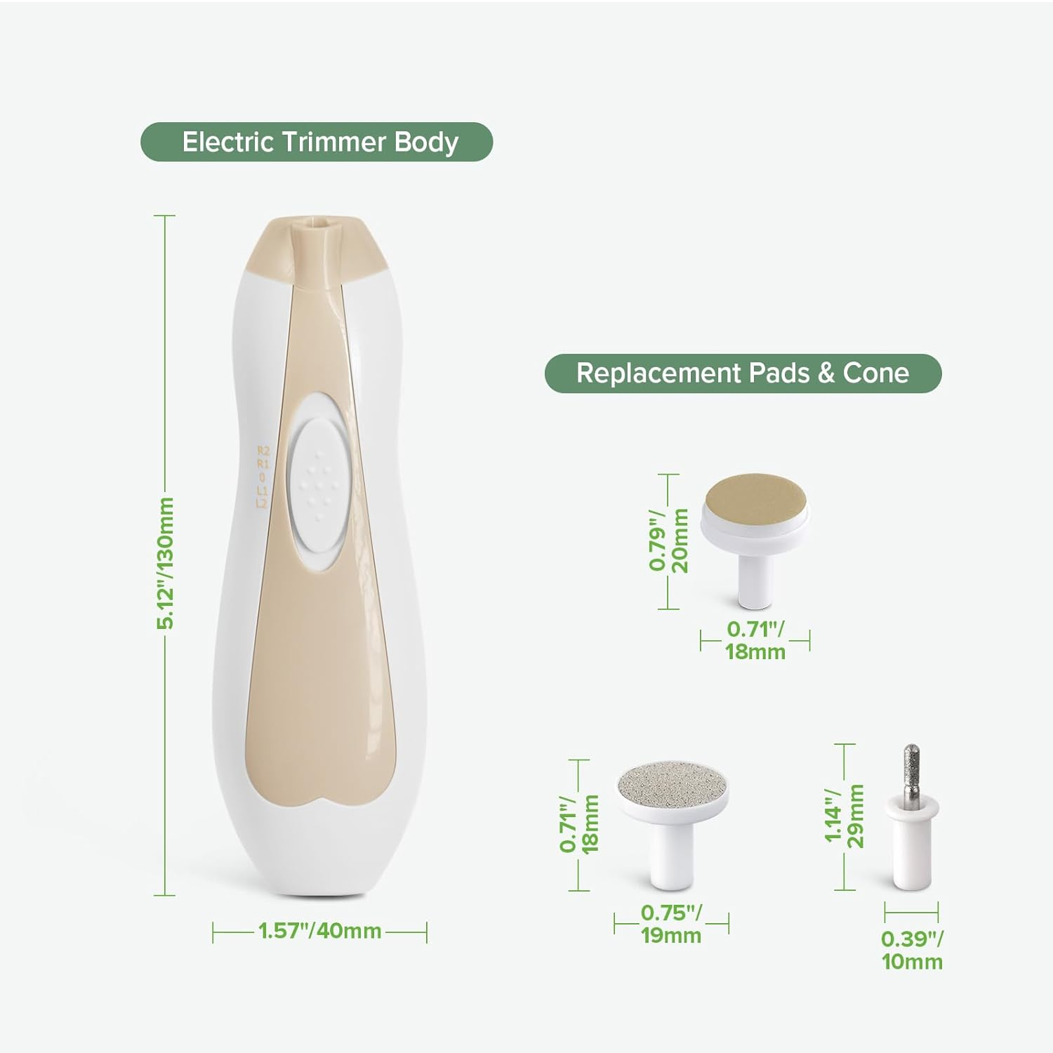 Haakaa Nail Trimmer Electric with Extra 4 Replacement Pads