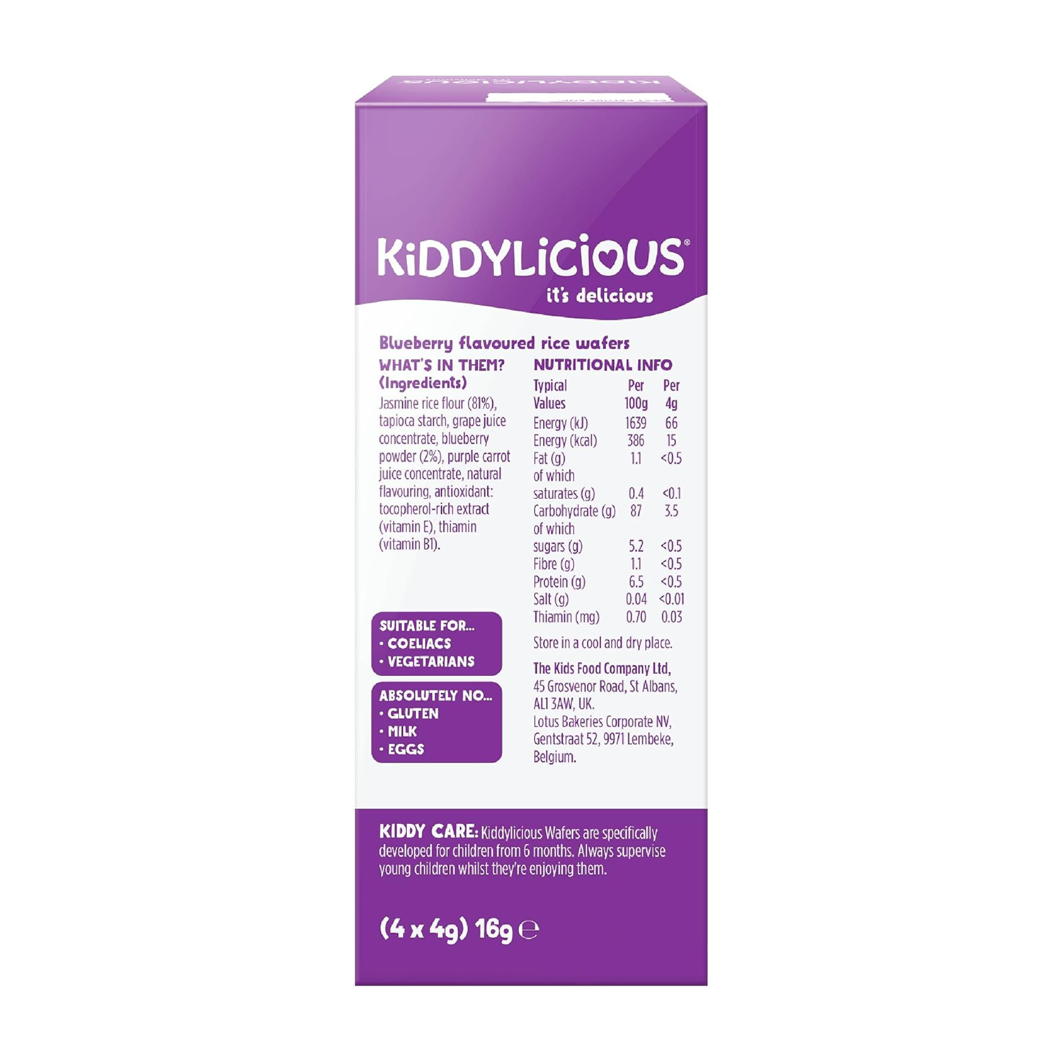 Kiddylicious Wafers Blueberry