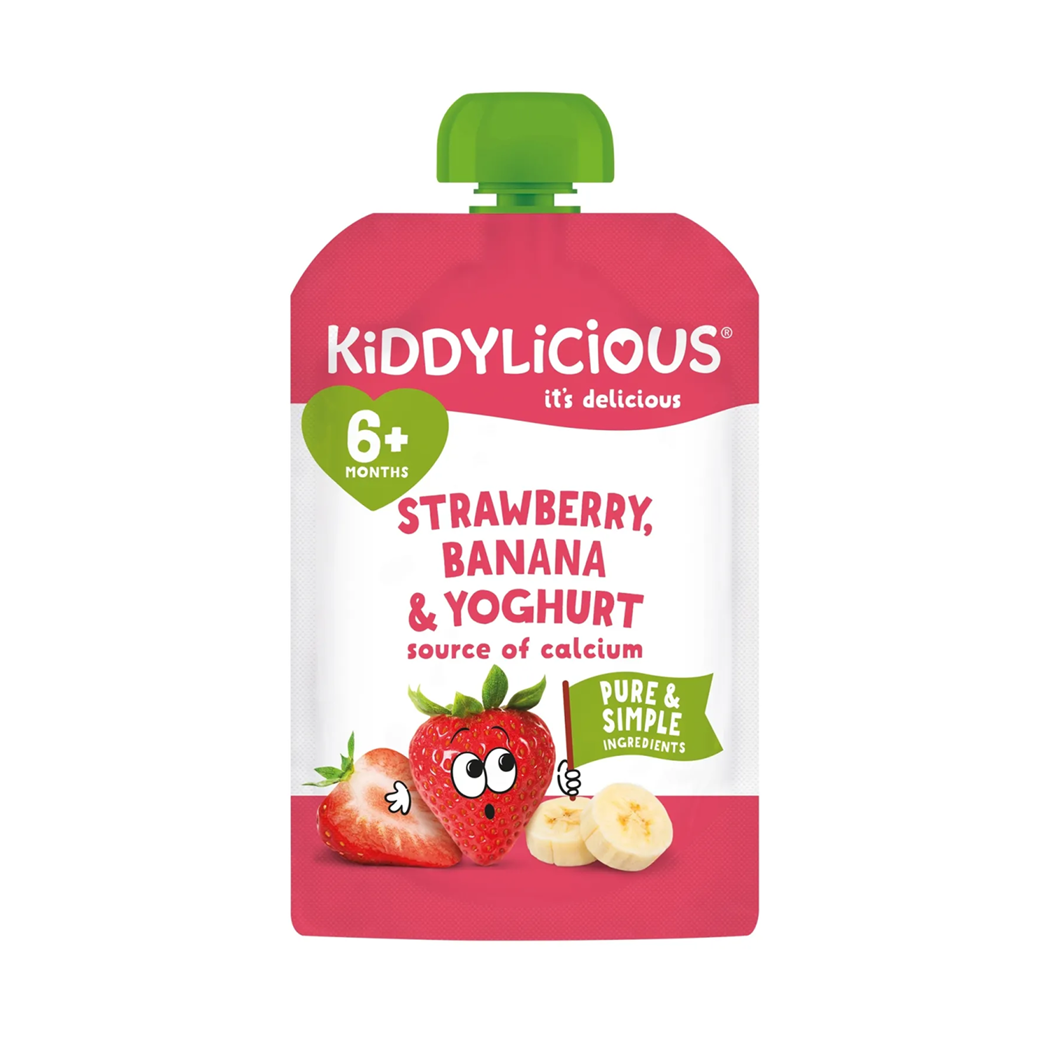 Kiddylicious Pouch Strawberry, Banana & Yoghurt