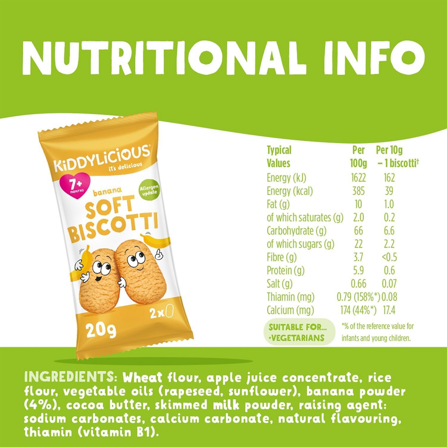 Kiddylicious Soft Biscotti Banana