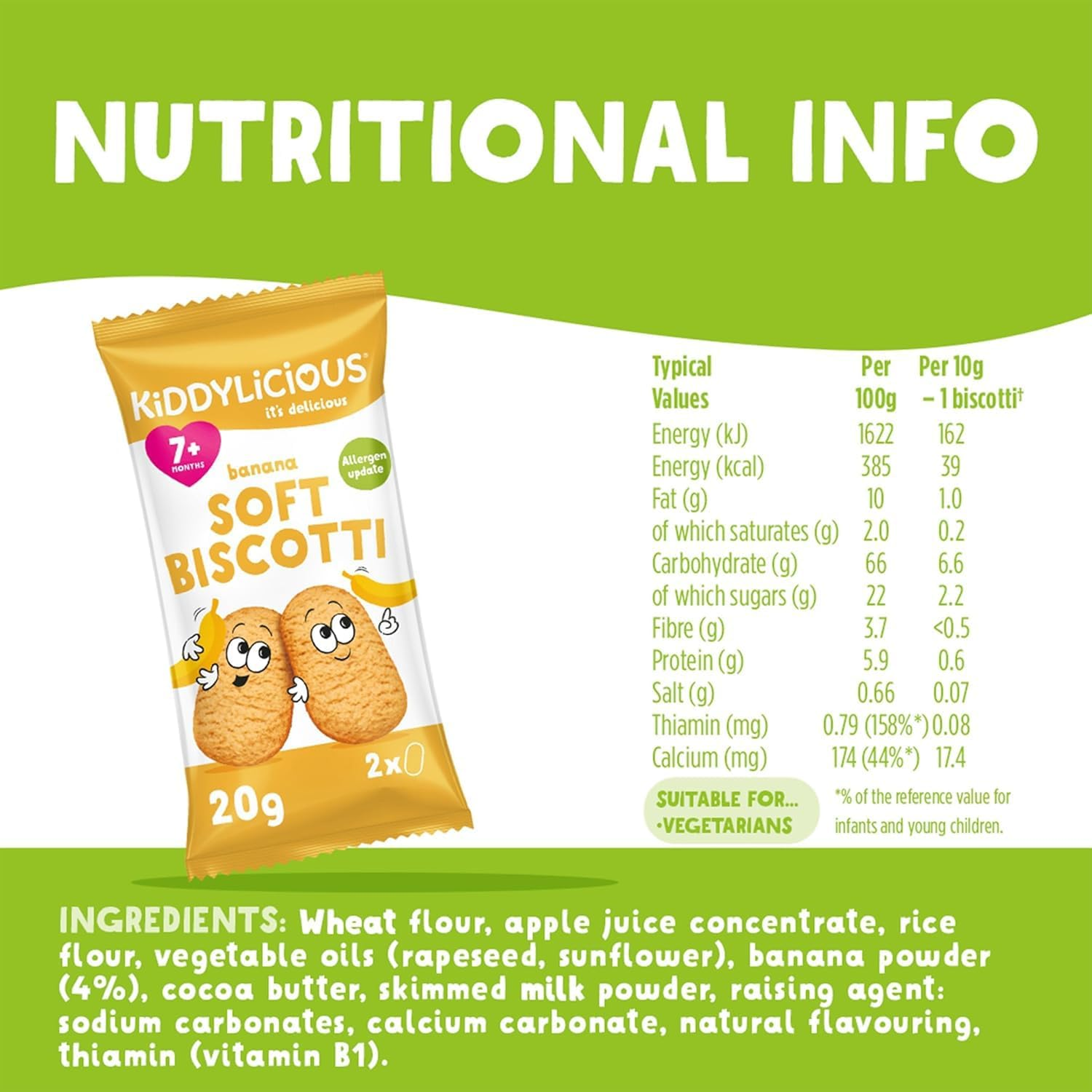 Kiddylicious Soft Biscotti Banana