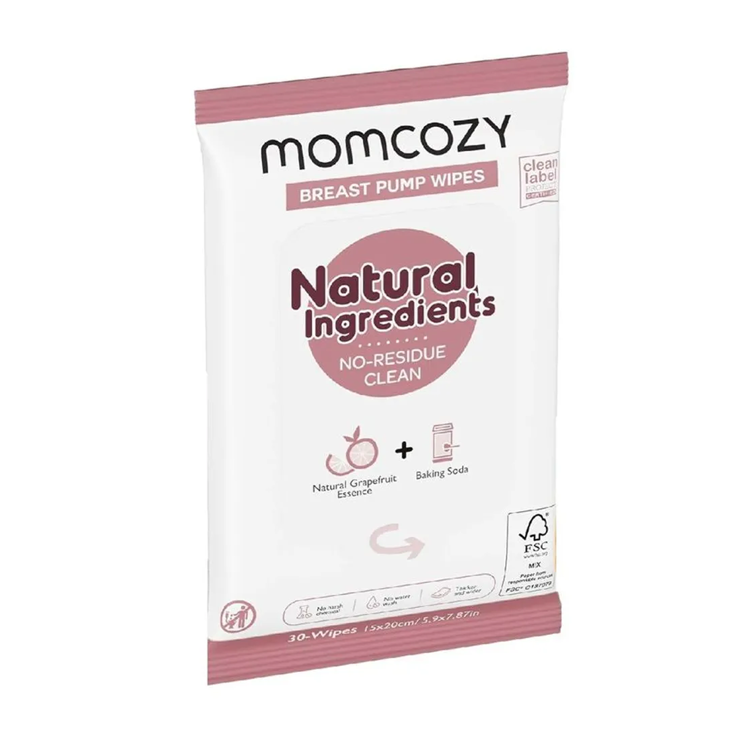 Natural Breast Pump Wipes (1pack)