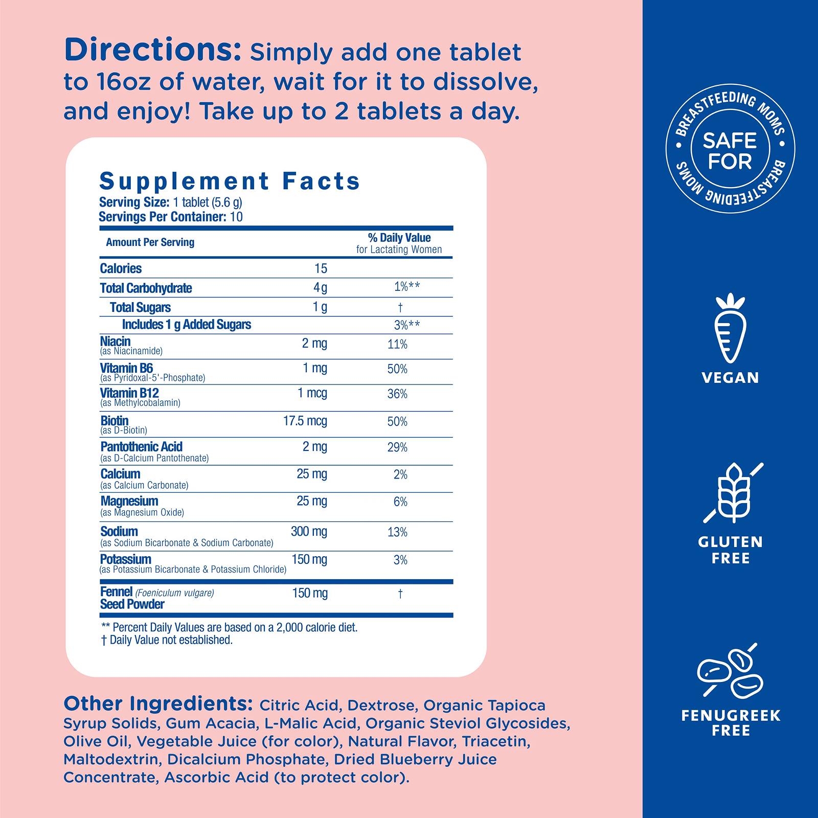 Lactation Hydration Drink Tablets - Berry Acai