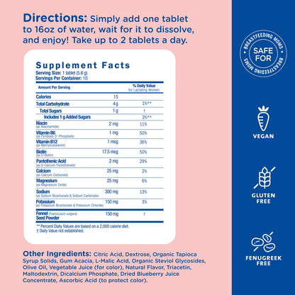 Lactation Hydration Drink Tablets - Berry Acai