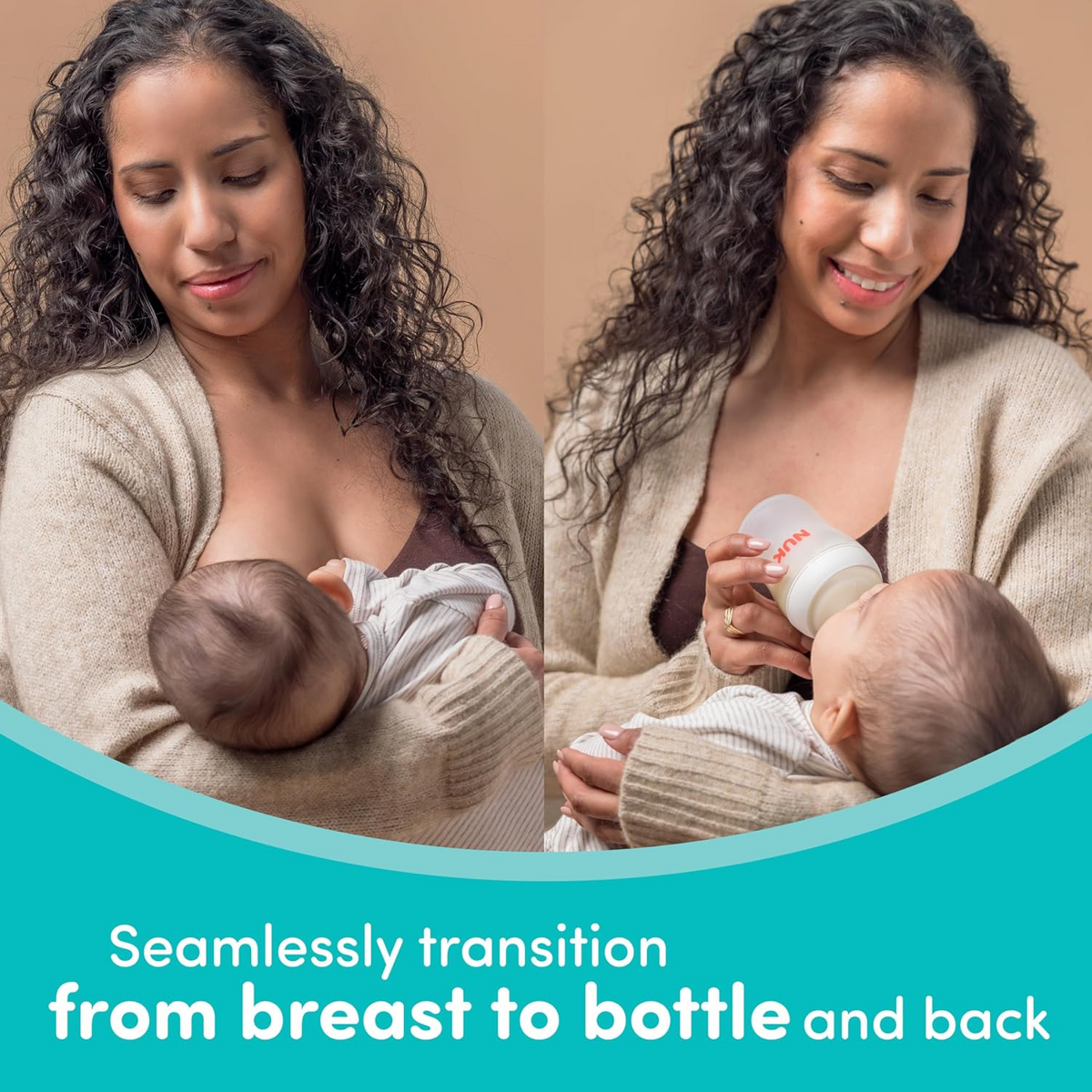 NUK Perfect Match Natural + Anti-Colic Bottle, 5 oz, 2-Pack