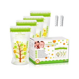 Mumoo Bear Breast Milk Storage Bags, 250ml Self-Standing Leak-Proof Design, 112 Count